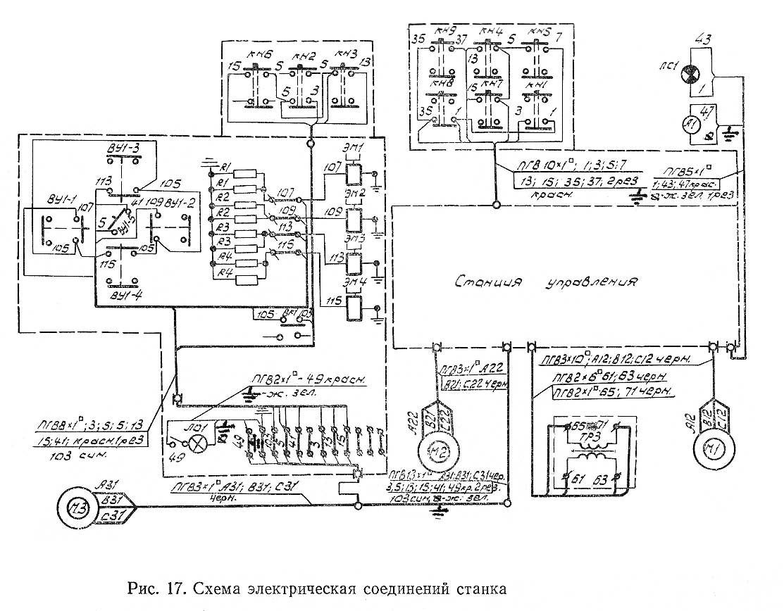 Схема Монтажна токарно-гвинторізного верстата 1А64